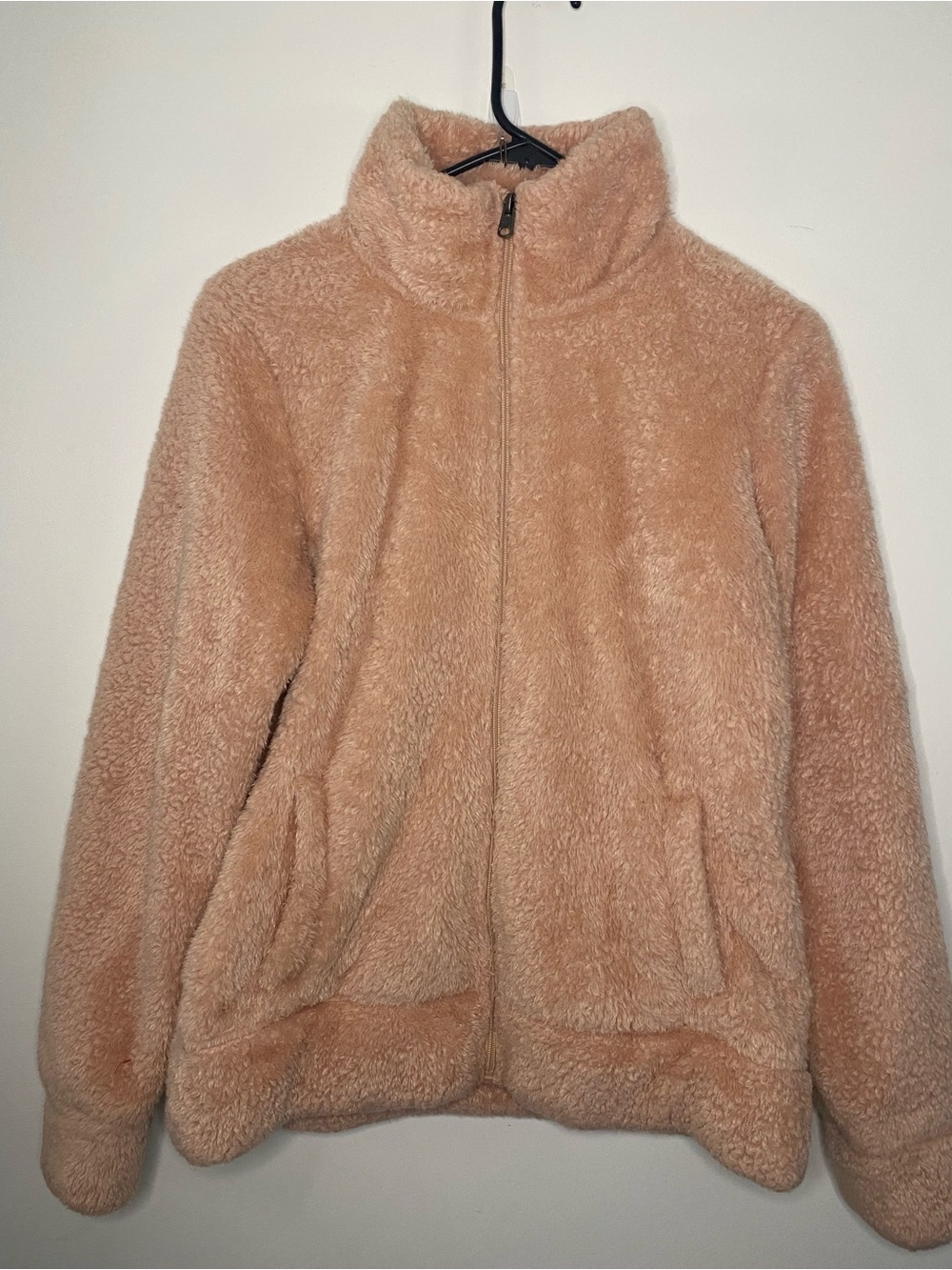 Bass Plush Zip-Up Jacket Light Pink